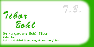 tibor bohl business card